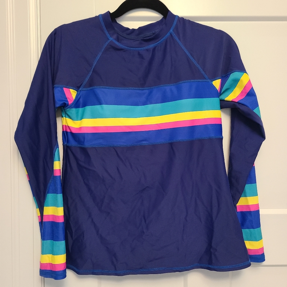 🌈M/L rashguard set swimsuit women's rainbow - Picture 2 of 3